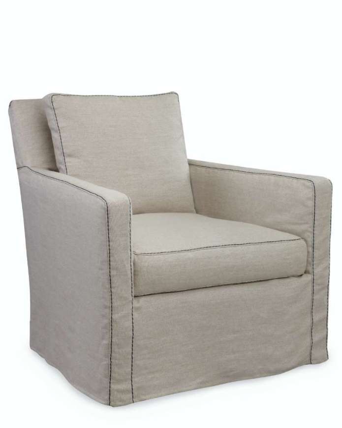 Picture of C1296-01SW SLIPCOVERED SWIVEL CHAIR