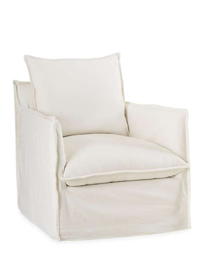 Picture of C1297-01SW SLIPCOVERED SWIVEL CHAIR