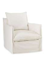 Picture of C1297-01SW SLIPCOVERED SWIVEL CHAIR