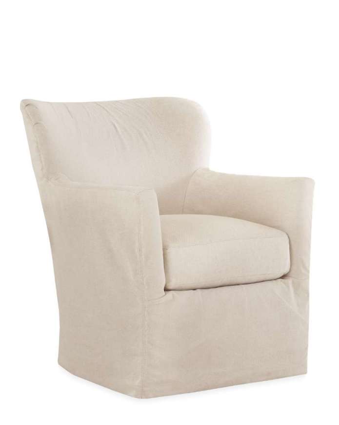Picture of C1367-01SW SLIPCOVERED SWIVEL CHAIR