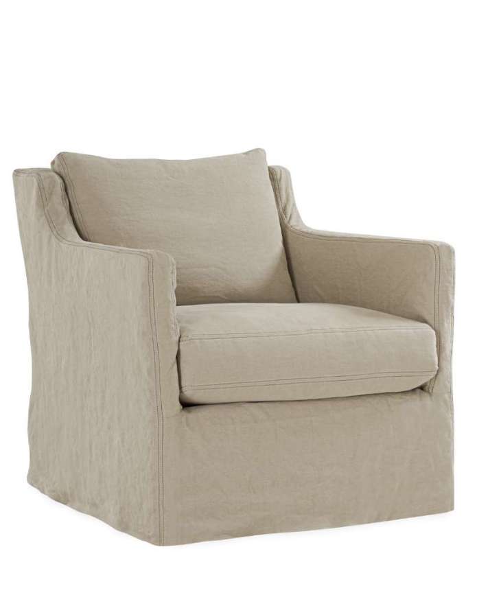 Picture of C1401-01SW SLIPCOVERED SWIVEL CHAIR