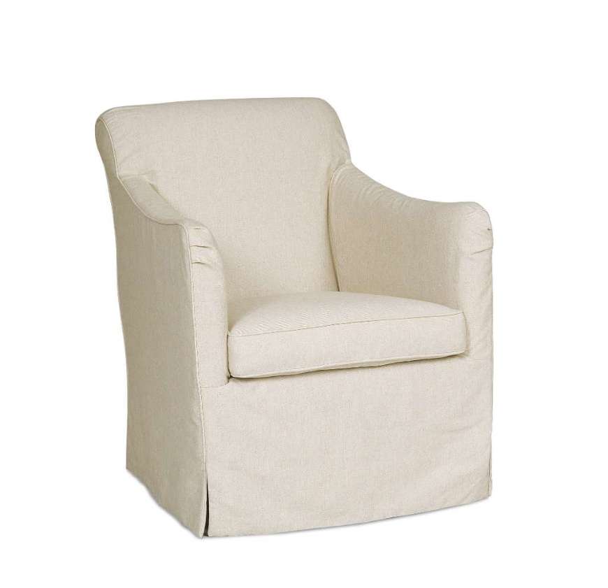 Picture of C1717-01SG SLIPCOVERED SWIVEL GLIDER CHAIR