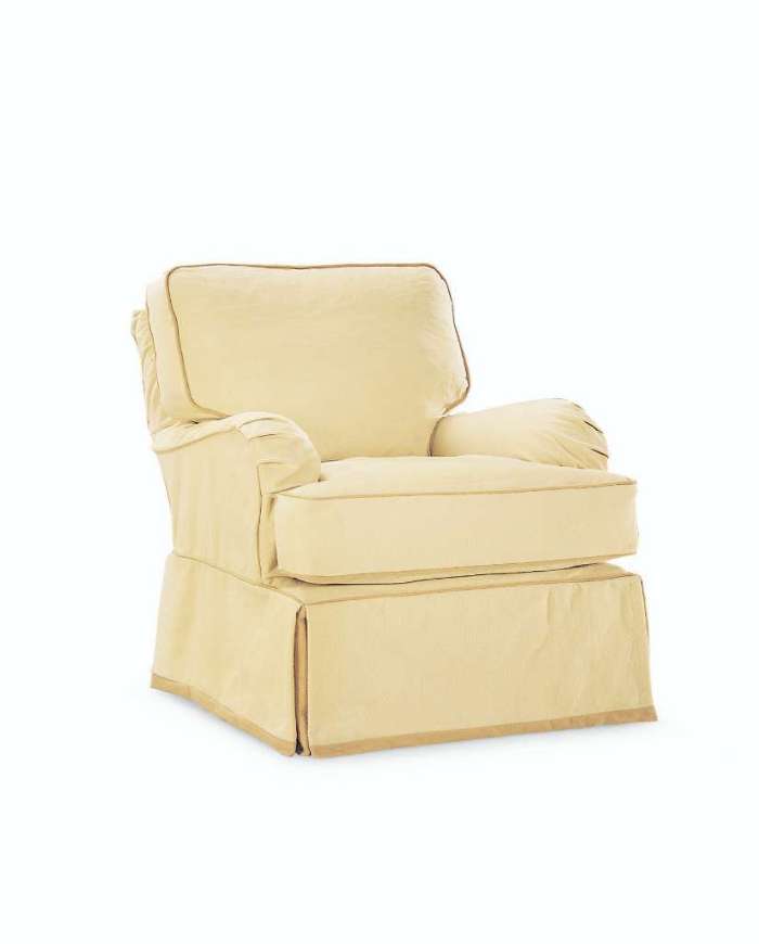 Picture of C3752-01SG SLIPCOVERED SWIVEL GLIDER CHAIR