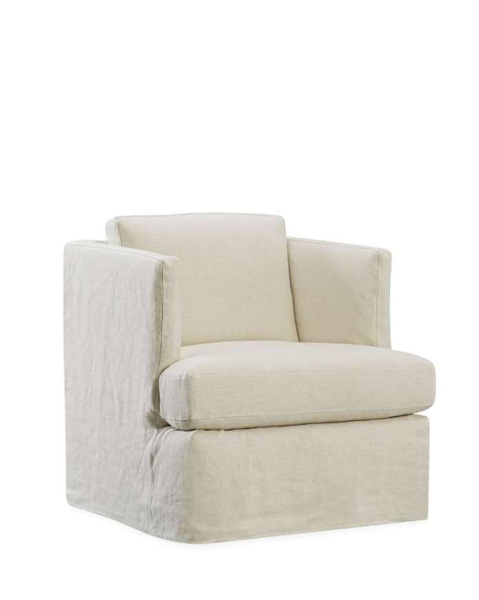 Picture of C3893-01SW SLIPCOVERED SWIVEL CHAIR