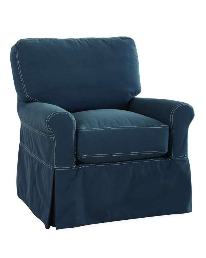 Picture of C5632-01SG SLIPCOVERED SWIVEL GLIDER CHAIR