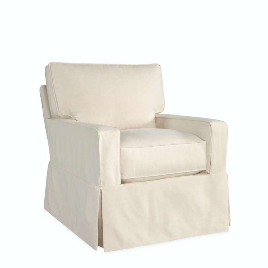 Picture of C5732-01SG SLIPCOVERED SWIVEL GLIDER CHAIR