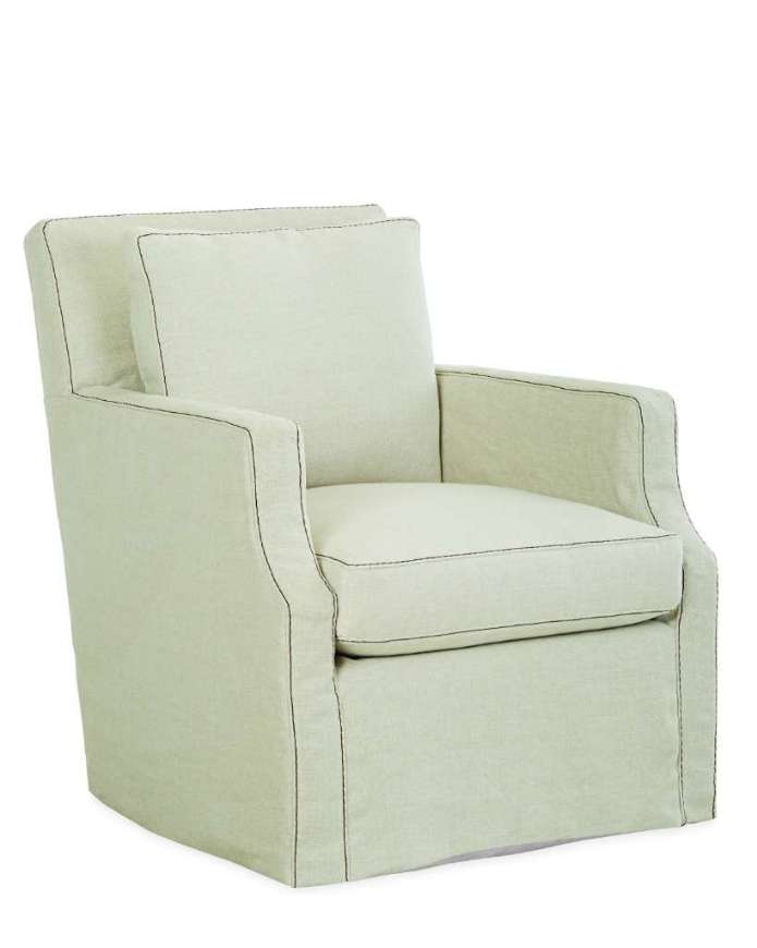 Picture of C7073-01SG SLIPCOVERED SWIVEL GLIDER CHAIR