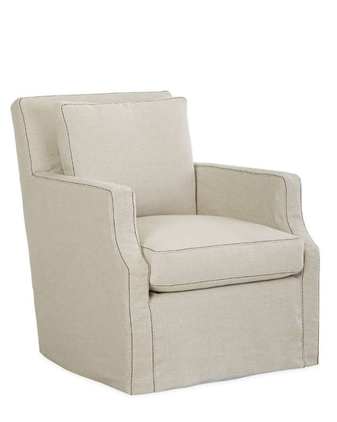 Picture of C7073-01SW SLIPCOVERED SWIVEL CHAIR