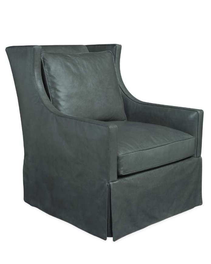 Picture of L1011-01SG LEATHER SWIVEL GLIDER CHAIR