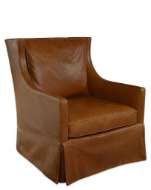 Picture of L1211-01SG LEATHER SWIVEL GLIDER CHAIR