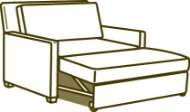 Picture of 3827-96 CONVERTIBLE CHAISE