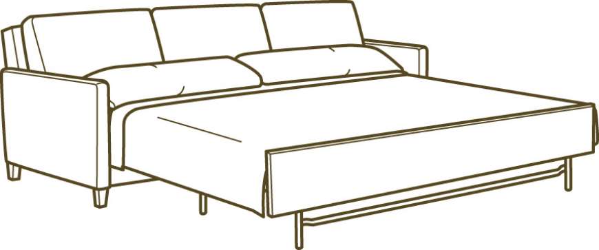 Picture of L1296-88 LEATHER KING SLEEPER SOFA