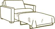 Picture of L7012-58 TWIN XL SLEEPER CHAIR & 1/2