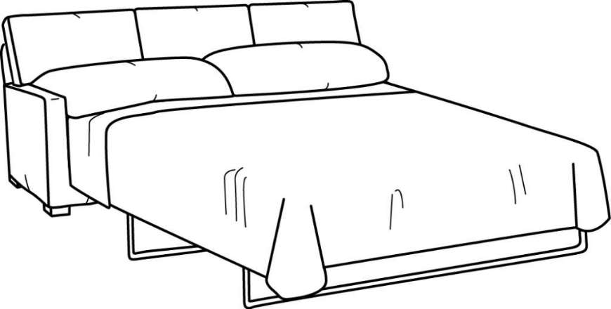 Picture of C5732-29LF SLIPCOVERED ONE ARM QUEEN SLEEPER