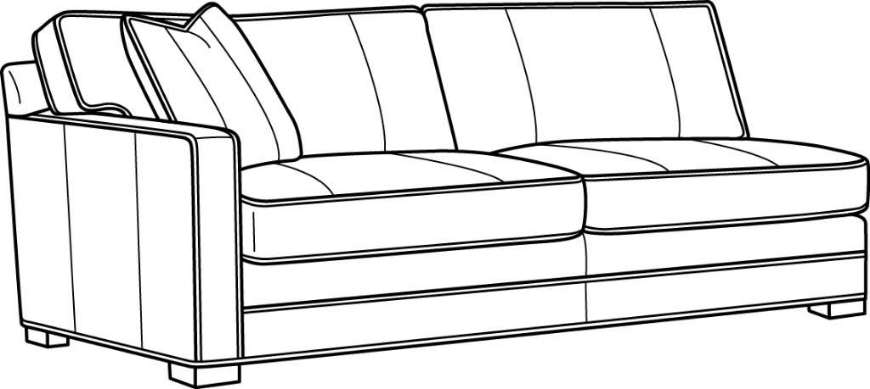 Picture of L5285-29LF LEATHER ONE ARM QUEEN SLEEPER