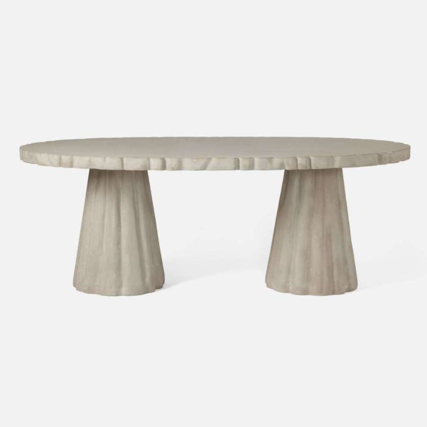 Picture of GRADY OVAL SCALLOPED DINING TABLE