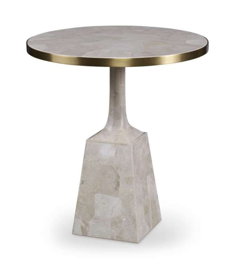 Picture of STONE PEDESTAL OCCASIONAL TABLE   