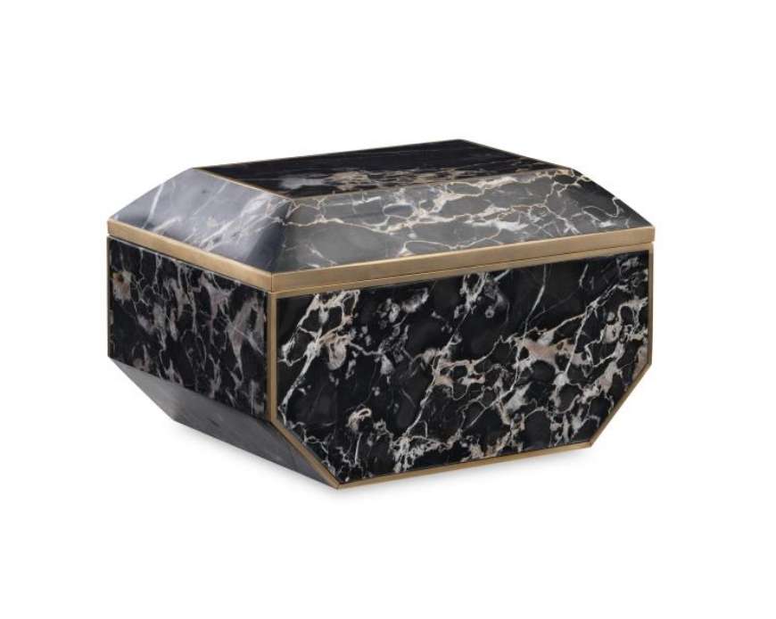 Picture of LARGE BRASS AND GOLDEN PORTORO BOX 