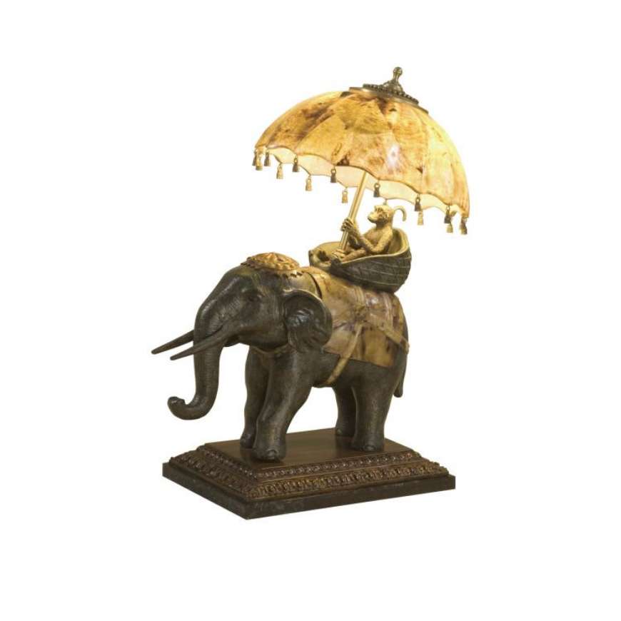 Picture of ELEPHANT RIDE TABLE LAMP   