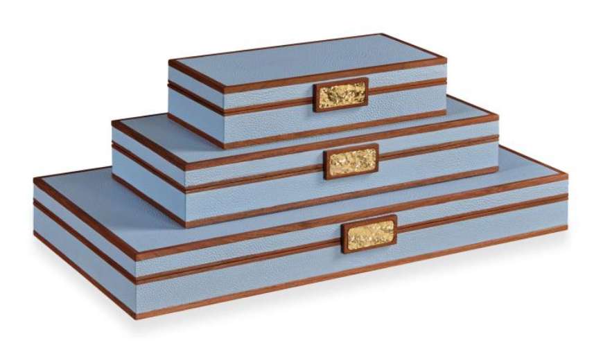 Picture of LIGHT BLUE STACKING BOXES   