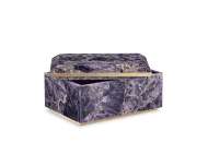 Picture of LARGE AMETHYST BOX WITH BRASS  