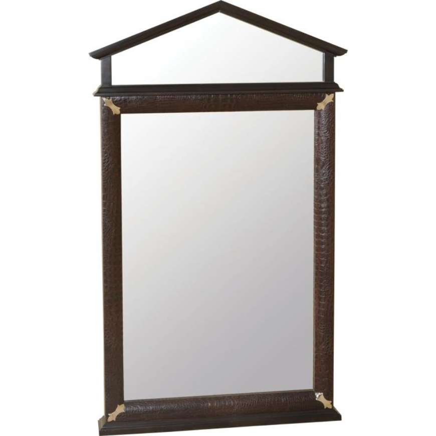 Picture of MIRROR W/CROC PATTERNED LEATHER INLAY  