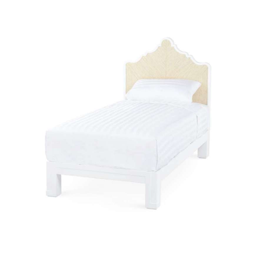 Picture of VICTORIA TWIN HEADBOARD WITH RYDER BED FRAME, NATURAL TWILL, VANILLA