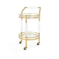 Picture of JANE BAR CART, GOLD LEAF