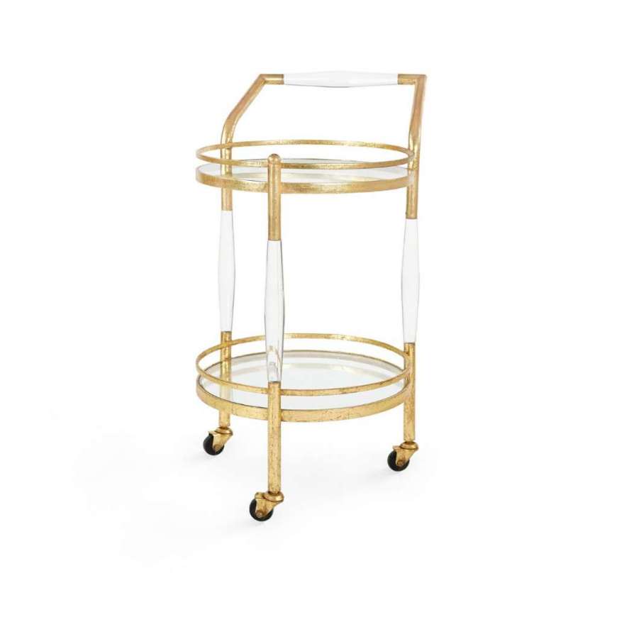 Picture of JANE BAR CART, GOLD LEAF