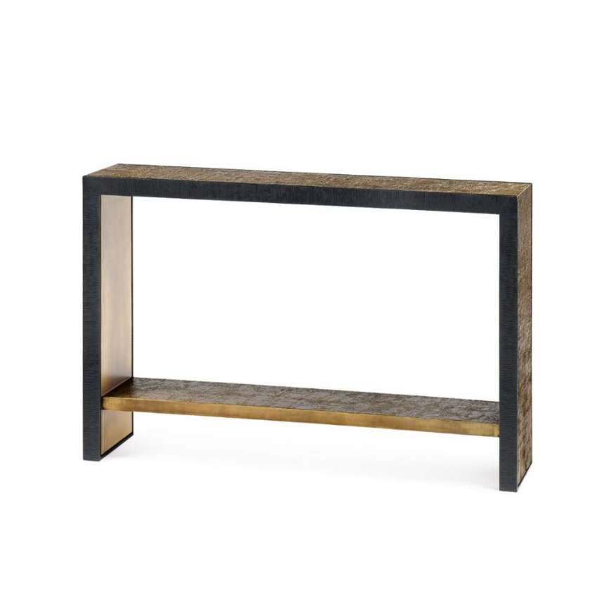 Picture of ODEON CONSOLE, ANTIQUE BRASS AND DARK BRONZE