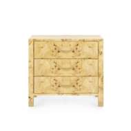 Picture of COLE 3-DRAWER SIDE TABLE, BURL