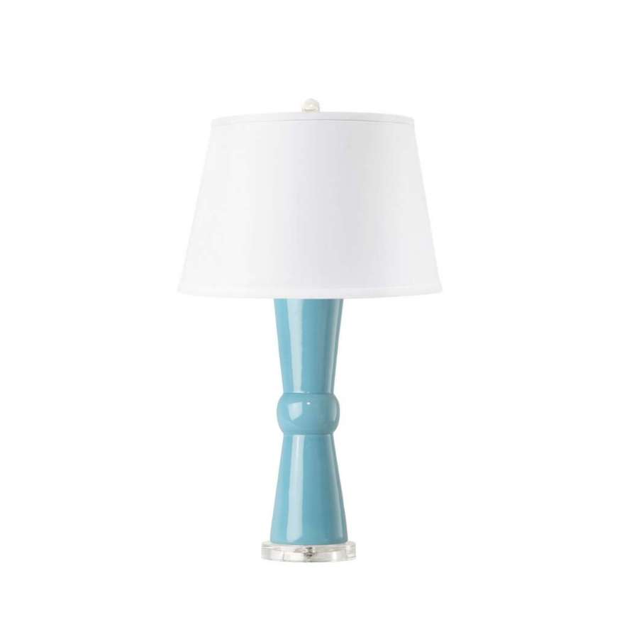 Picture of CLARISSA LAMP WITHOUT SHADE, LIGHT TURQUOISE