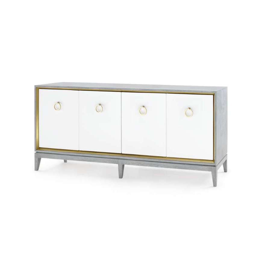 Picture of CAMERON 4-DOOR CABINET, SOFT GRAY