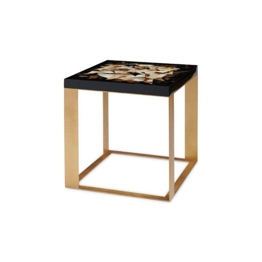 Picture of CALYPSO SIDE TABLE, BLACK AND GOLD LEAF