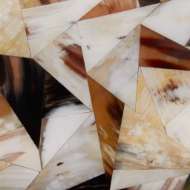 Picture of CALYPSO SIDE TABLE, BLACK AND GOLD LEAF