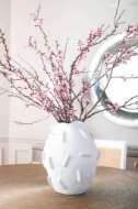 Picture of BRACQUE LARGE VASE, COOL WHITE
