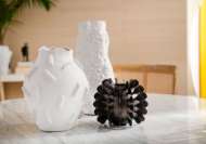 Picture of BRACQUE LARGE VASE, COOL WHITE