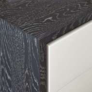 Picture of BERKELEY 3-DRAWER SIDE TABLE W/ CHROME PULLS, CHARCOAL CERUSED OAK