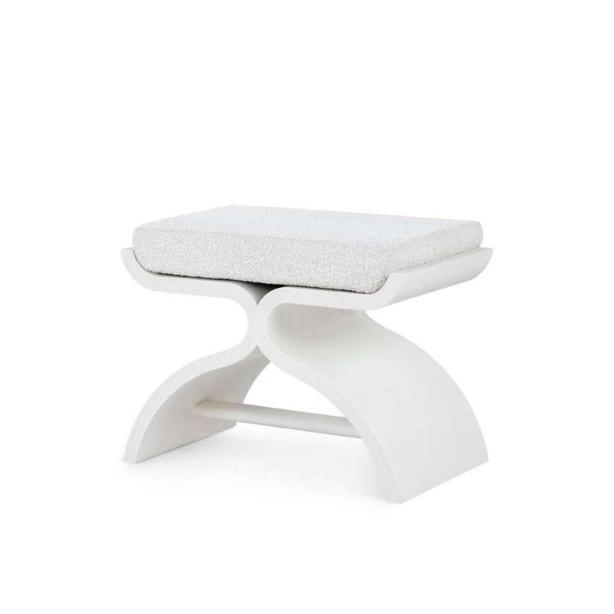 Picture of CARSON STOOL, GLAZED WHISPER WHITE