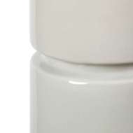 Picture of CHARLES LAMP WITH SHADE 17-INCH WHITE LINEN, WITH NICKEL, FOGGY MORNING