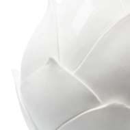 Picture of BUDDING LAMP WITH SHADE 17-INCH WHITE LINEN, WITH GOLD, BLANC DE CHINE