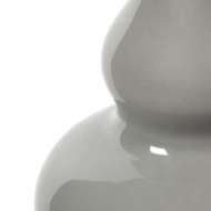 Picture of ANSONIA LAMP WITH SHADE 17-INCH WHITE LINEN, WITH NICKEL, GRAPHITE GLOW