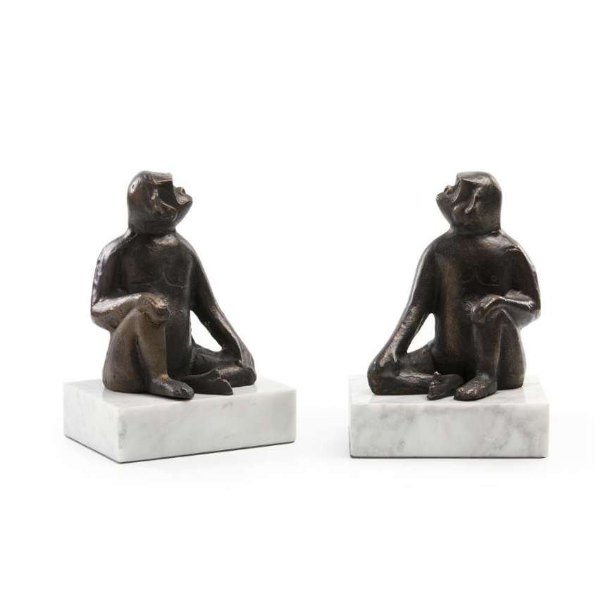 Picture of TAMARIN BOOKENDS (PAIR), BRONZE