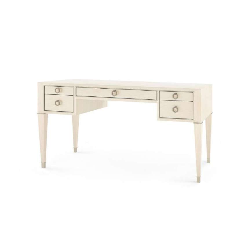 Picture of MORRIS DESK, BLANCHED OAK AND CHAMPAGNE