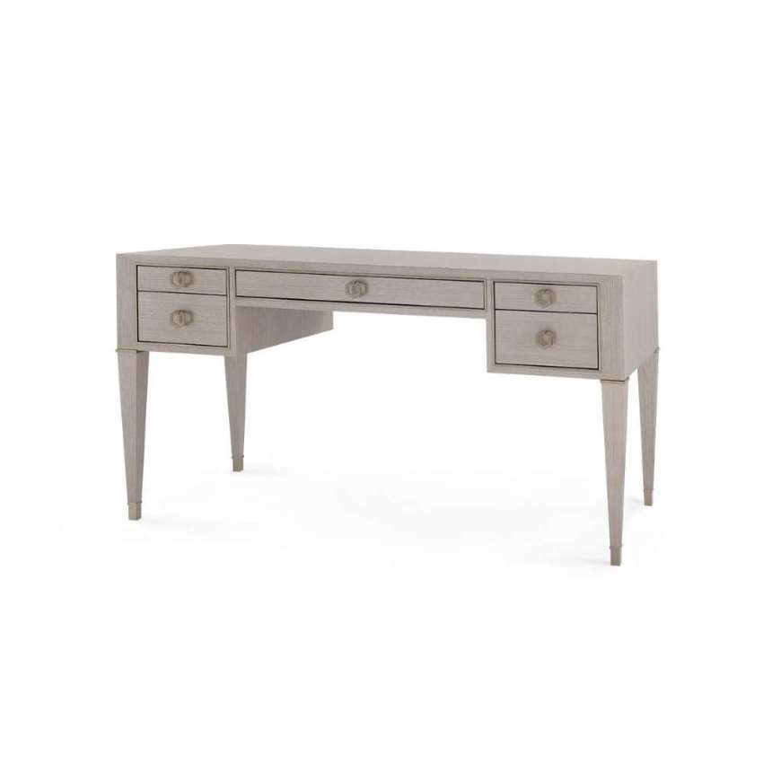 Picture of MORRIS DESK, TAUPE GRAY AND SATIN BRONZE