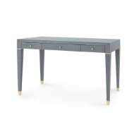 Picture of CLAUDETTE DESK, WASHED WINTER GRAY, BRASS