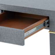 Picture of CLAUDETTE DESK, WASHED WINTER GRAY, BRASS