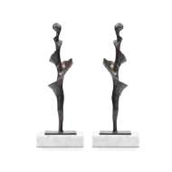 Picture of SPIRAL LARGE STATUE SET OF 2, BRONZE