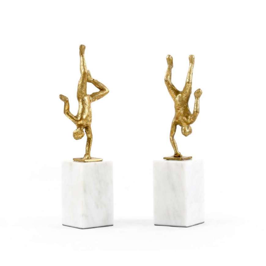 Picture of HANDSTAND STATUE (PAIR), GOLD LEAF