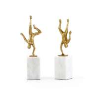 Picture of HANDSTAND STATUE (PAIR), GOLD LEAF
